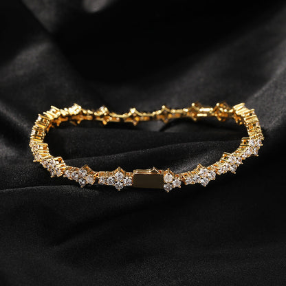 Diamond-studded high-end airplane tennis chain