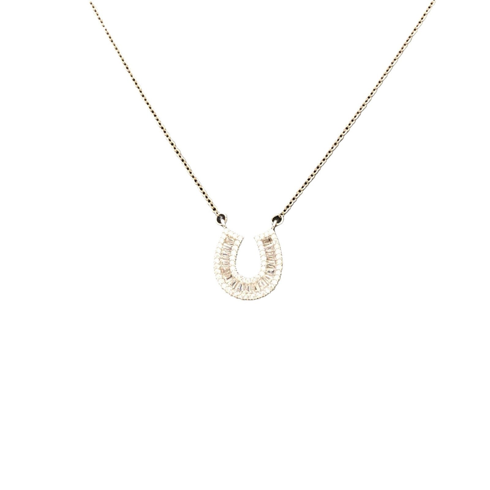 Zircon horseshoe necklace