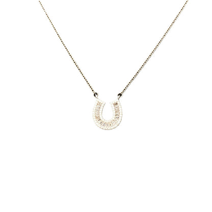 Zircon horseshoe necklace