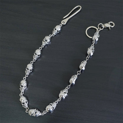 Punk metal big ghost head hip-hop pants chain