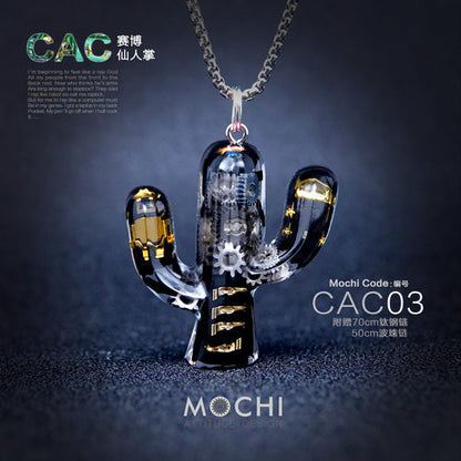 Original Cactus Necklace Delicate Cyberpunk Clavicle Chain