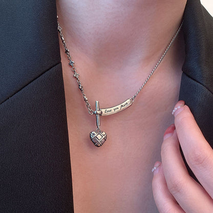 Love cross necklace women&