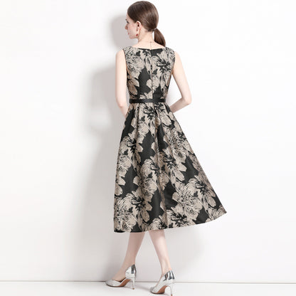 Summer sleeveless floral dress