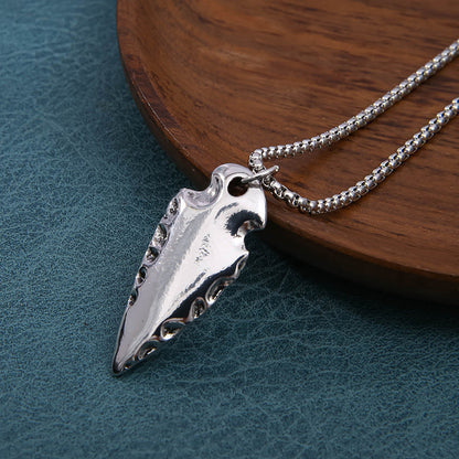 Nordic Viking triangular shield compass necklace