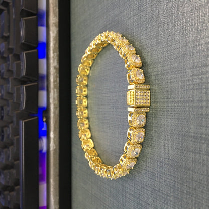 mens gold Gold Plated Rock Candy Chain necklace