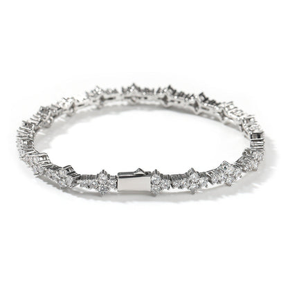 Diamond-studded high-end airplane tennis chain