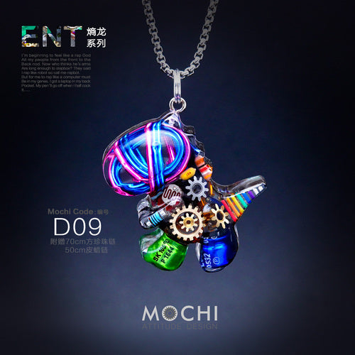 Original Cyberpunk Little Dinosaur Delicate High Design Couple Necklace