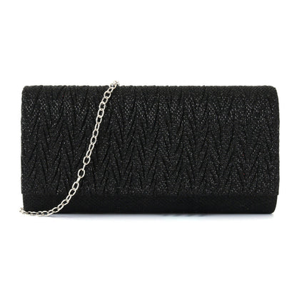 Fantasy shiny pleated clutch bag