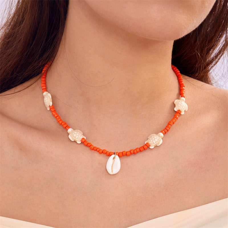 starfish necklace pearl multi-layer stacking necklace