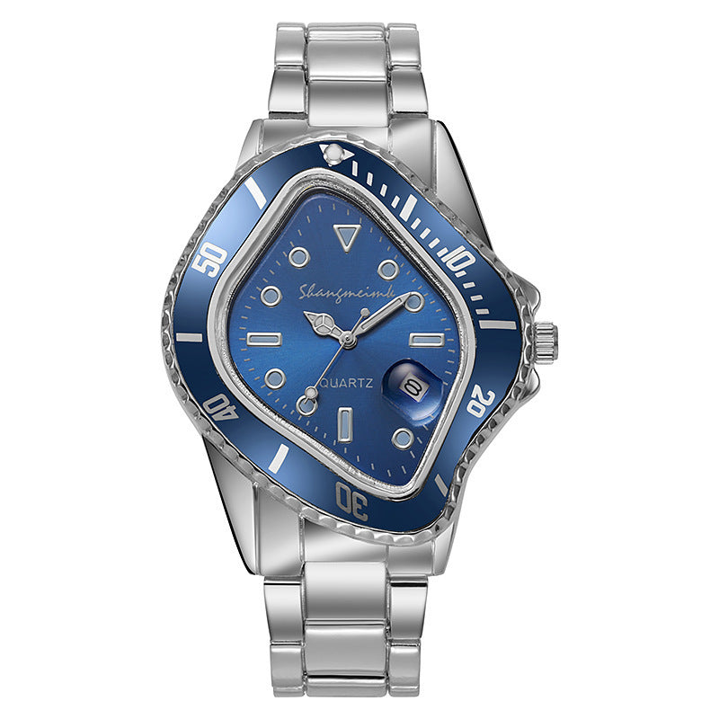 Twisted Submariner Set Alloy Steel Band Waterproof Casual Watch