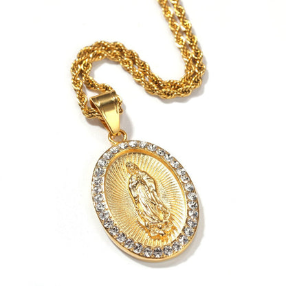 Hip Hop Winged Angel Pendant Necklace