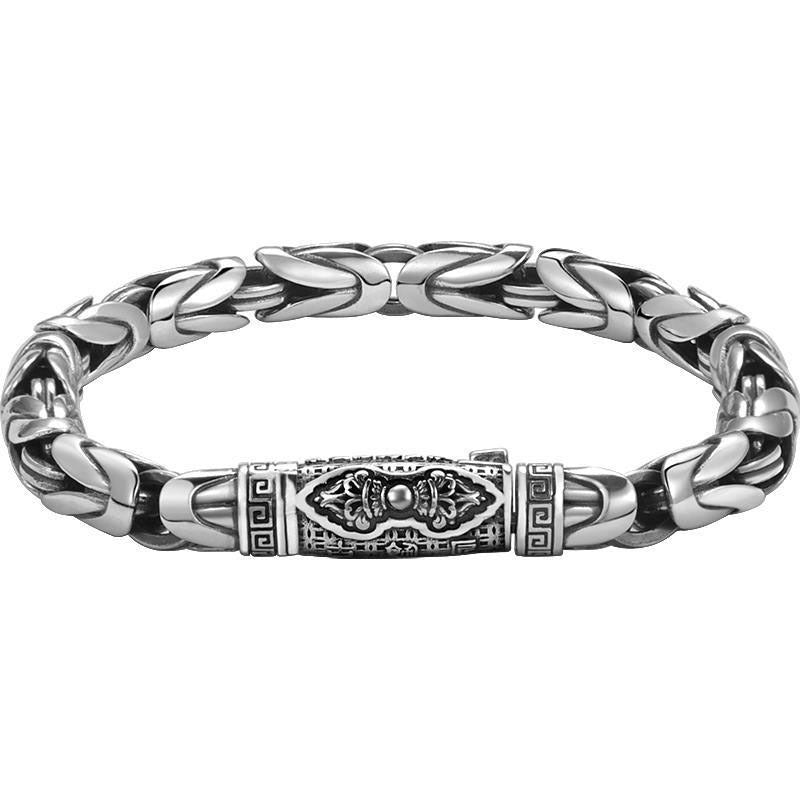 Protect peace and braided vajra pestle bracelet
