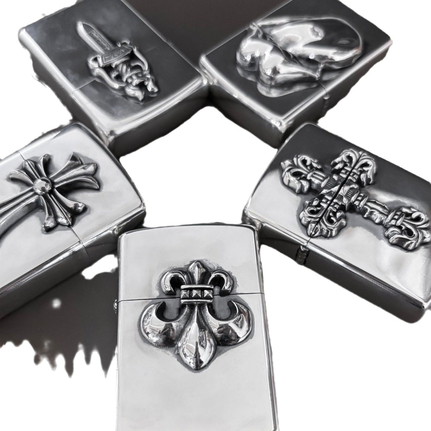 flame cross sword tongue anchor retro lighter