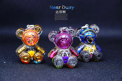 Creative Cyberpunk Duffy Bear Couple Necklace Sweatshirt Pendant