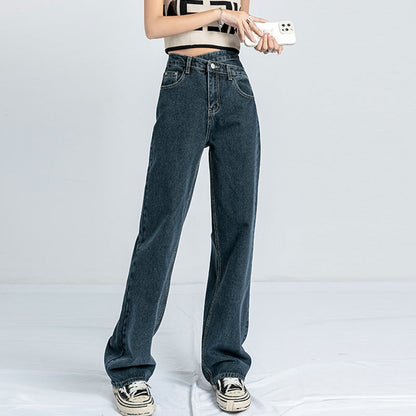 Jeans Women Wide Leg Pants Mom Femme High Waist Woman Trousers