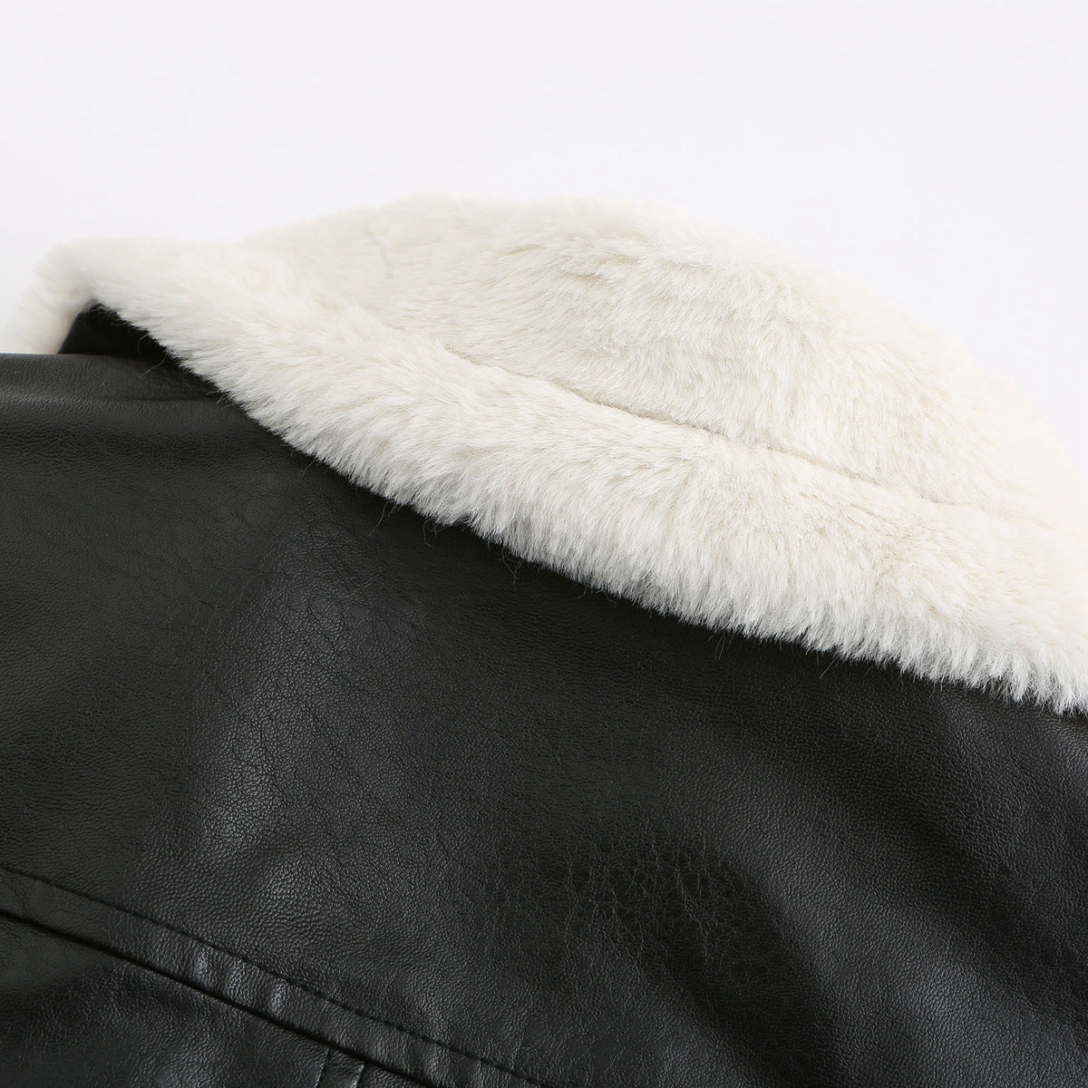 Autumn and winter fleece leather women&