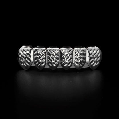 Hip-hop polished braces with gold electroplating