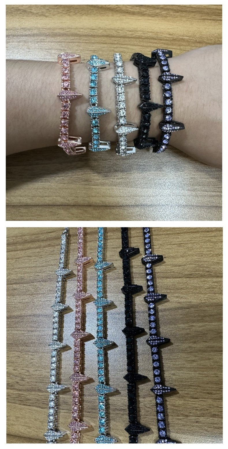diamond tennis chain Black Panther bracelet