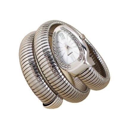 Snake-shaped watch, fashionable women&