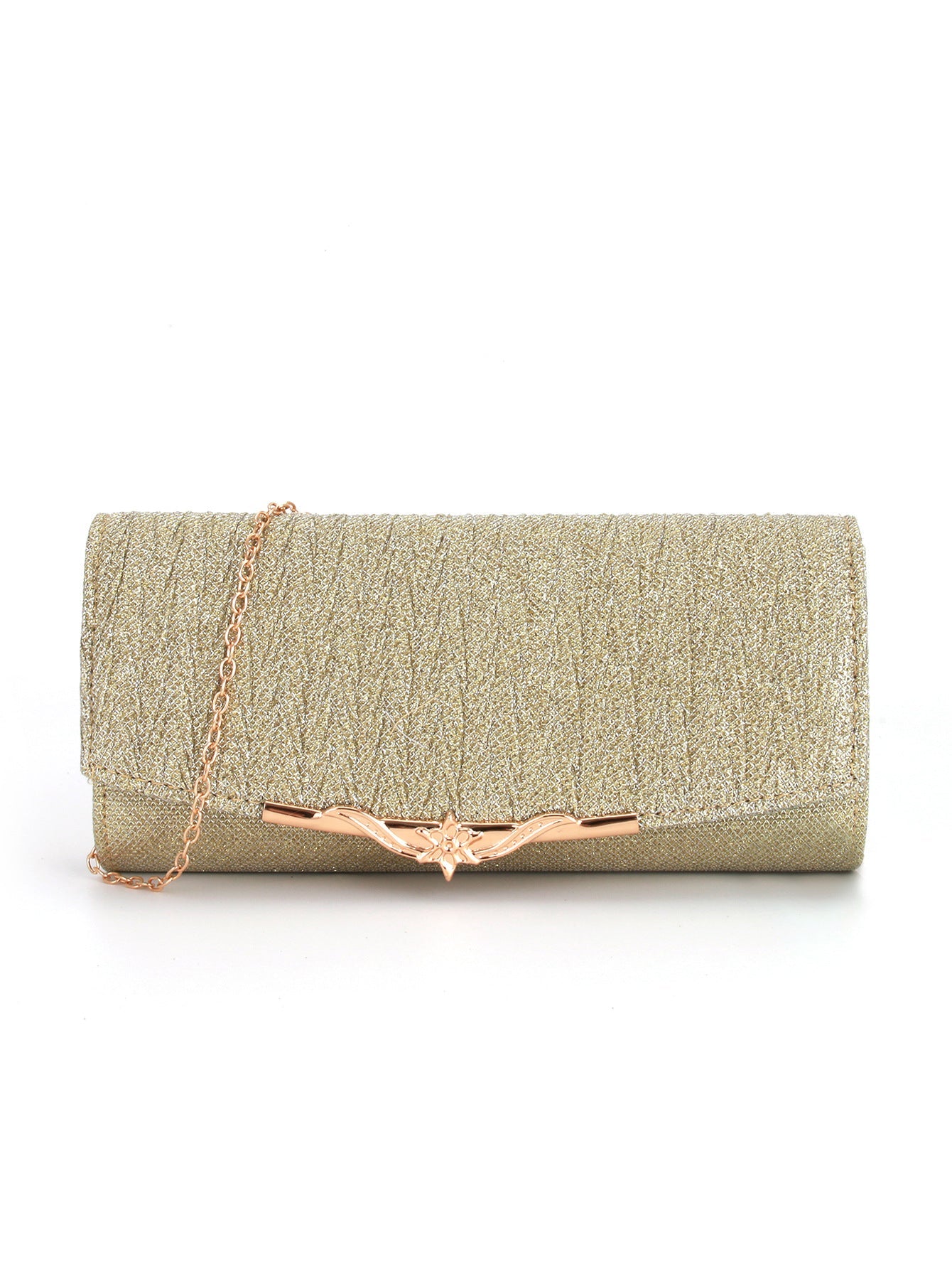 Metal veil pleated Clutch bag evening bag