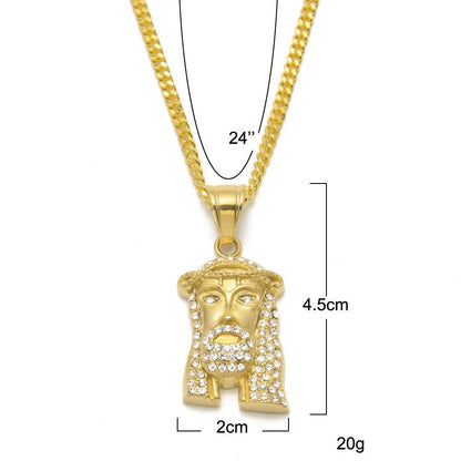 Hip Hop Winged Angel Pendant Necklace