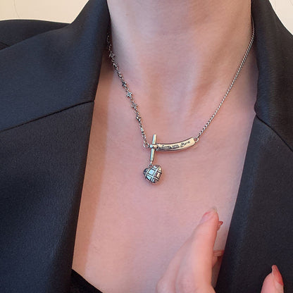 Love cross necklace women&