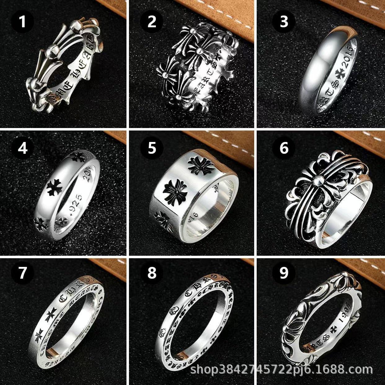 Vintage distressed cross ring