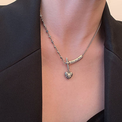 Love cross necklace women&