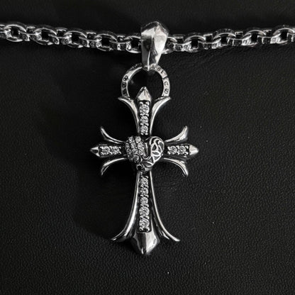 cross love letter chain necklace