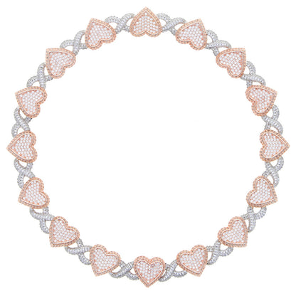 Zircon Infinity Heart Necklace