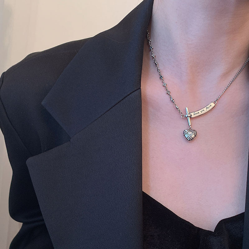 Love cross necklace women&