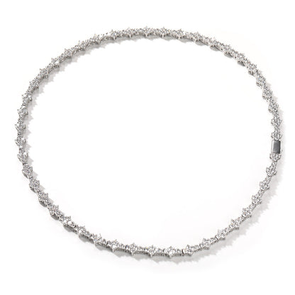 Diamond-studded high-end airplane tennis chain
