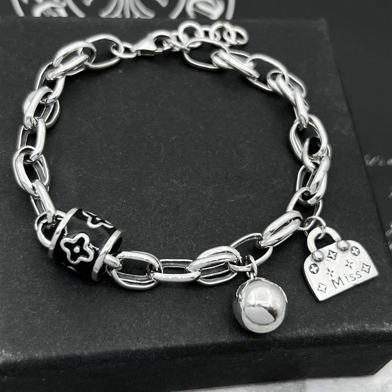 Retro domineering bracelet hip-hop personality men&