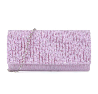 Fantasy shiny pleated clutch bag