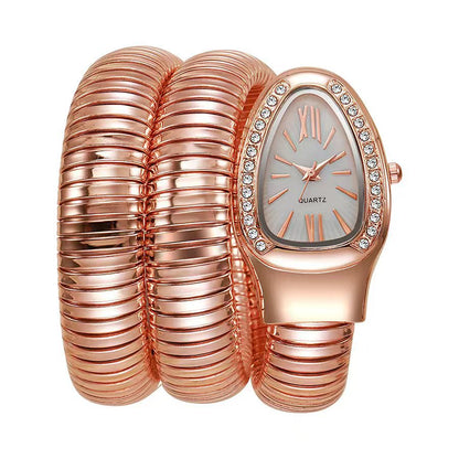 Snake-shaped watch, fashionable women&