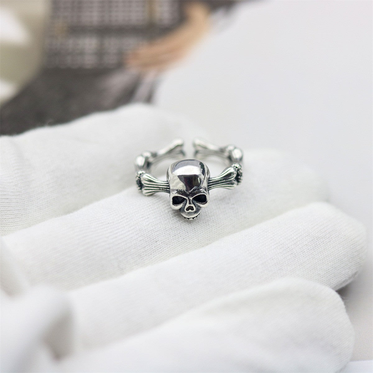 Skull open ring