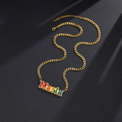 Welding dripping name necklace