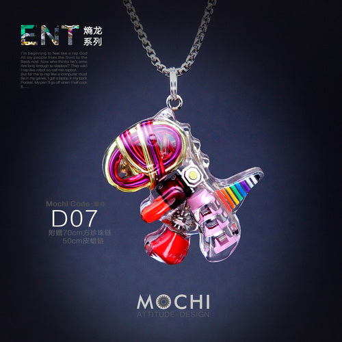 Original Cyberpunk Little Dinosaur Delicate High Design Couple Necklace