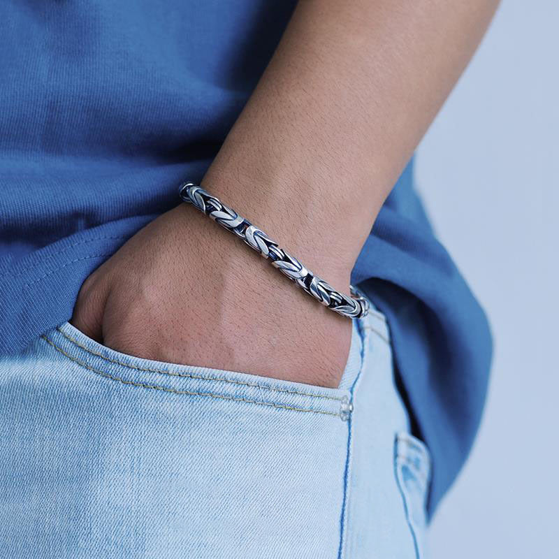 Protect peace and braided vajra pestle bracelet