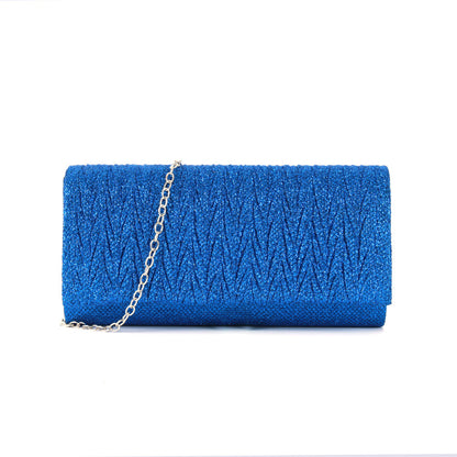 Fantasy shiny pleated clutch bag