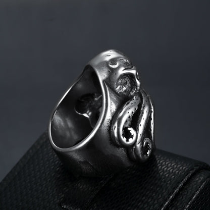 Pirate octopus tentacle punk style ring