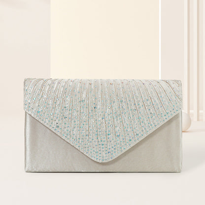 Colorful hot diamond black clutch