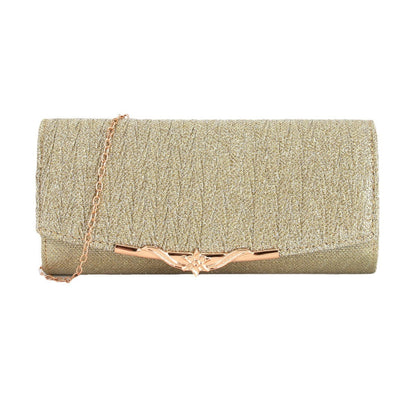 Metal veil pleated Clutch bag evening bag