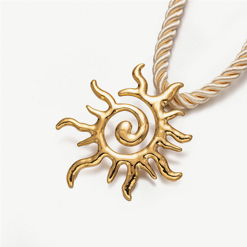 starfish necklace conch sun thick rope necklace