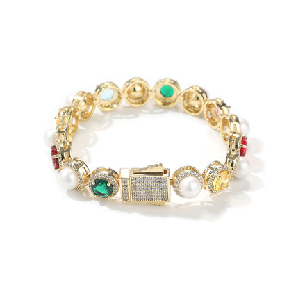 Creative multicolored pearl necklace