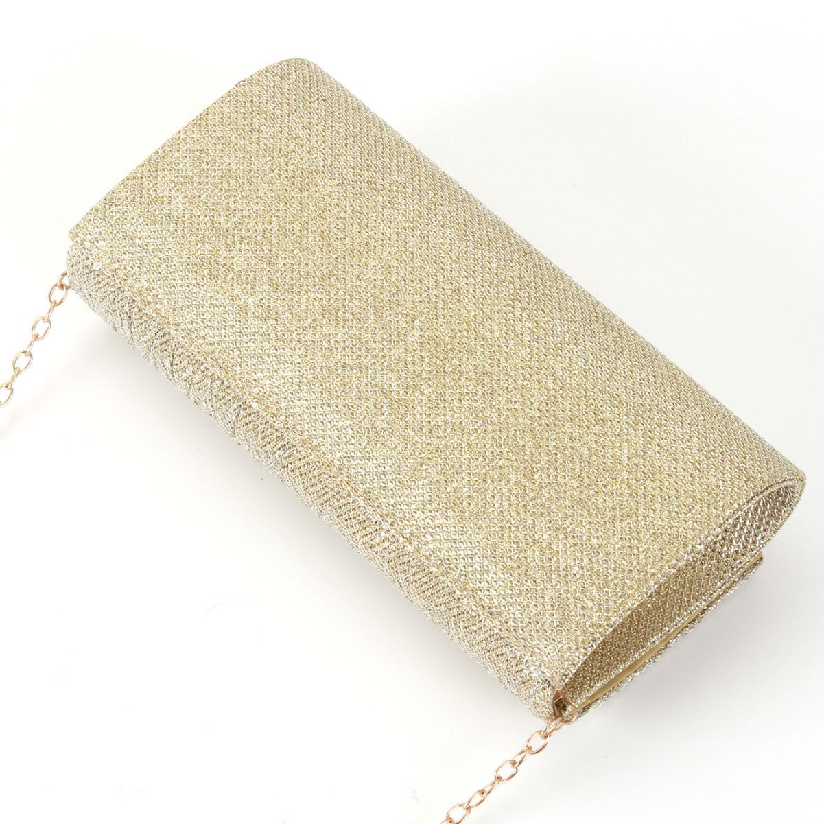 Fantasy shiny pleated clutch bag
