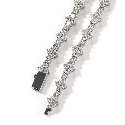 Diamond-studded high-end airplane tennis chain