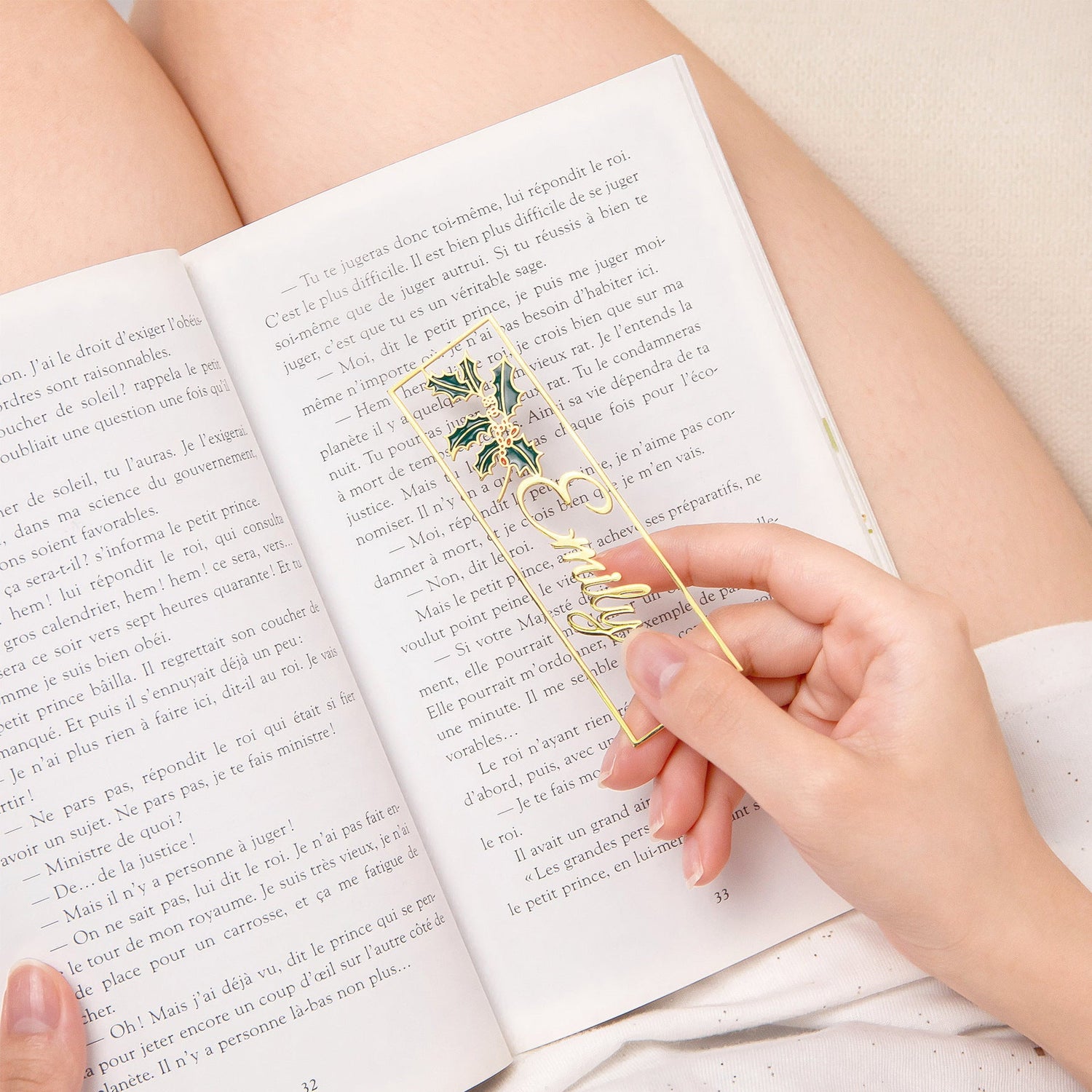 customized birthday flower name Color dripping oil bookmark
