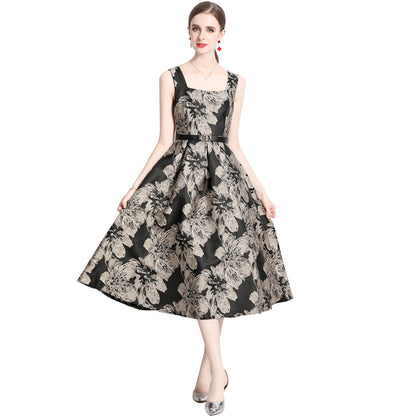 Summer sleeveless floral dress
