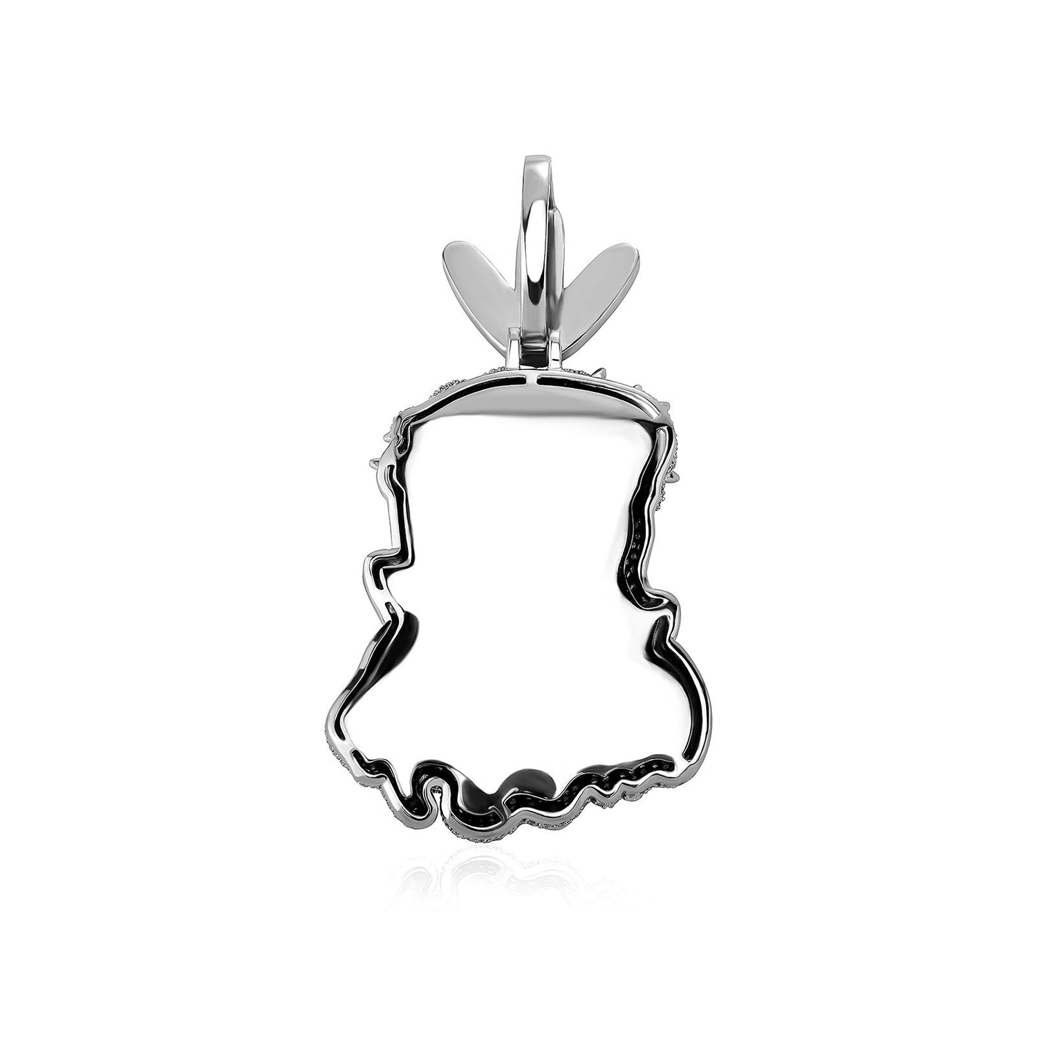 Diamond-studded colorful dripping oil cartoon head hip-hop pendant necklace wholesale
